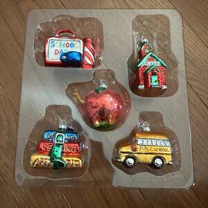 Department 56 School Days Ornaments Mercury Glass 2001